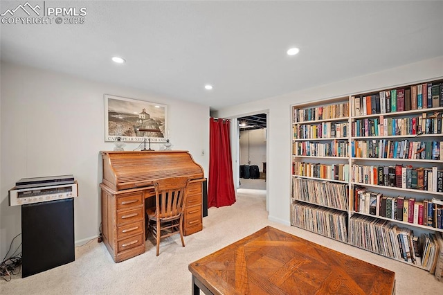 424 N Cedar St, Colorado Springs, CO 80903 - carpeted home office featuring recessed lighting and baseboards