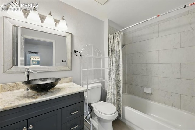 2150 Alicia Pt Unit 201, Colorado Springs, CO 80919 - full bathroom with vanity, toilet, and shower / tub combo