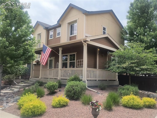 1593 Gold Hill Mesa Dr, Colorado Springs, CO 80905 - view of front facade with a porch