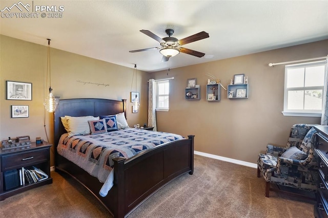 1593 Gold Hill Mesa Dr, Colorado Springs, CO 80905 - bedroom with carpet flooring and a ceiling fan