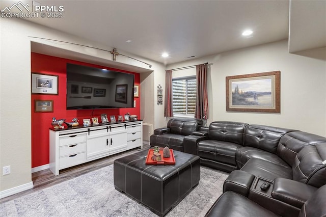 1593 Gold Hill Mesa Dr, Colorado Springs, CO 80905 - living area with wood finished floors and recessed lighting
