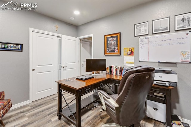 1593 Gold Hill Mesa Dr, Colorado Springs, CO 80905 - home office with wood finished floors