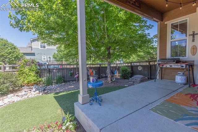 1593 Gold Hill Mesa Dr, Colorado Springs, CO 80905 - fenced backyard featuring a patio