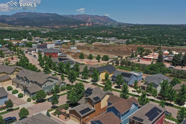 1593 Gold Hill Mesa Dr, Colorado Springs, CO 80905 - aerial view of residential area with a mountain backdrop