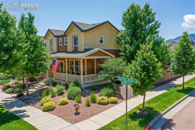 1593 Gold Hill Mesa Dr, Colorado Springs, CO 80905 - view of front facade featuring covered porch