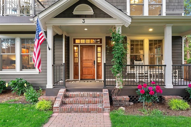 3 Mesa Ln, Colorado Springs, CO 80906 - view of exterior entry featuring a porch
