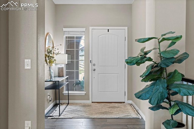 1734 Summerglow Ln, Monument, CO 80132 - foyer featuring wood finished floors and baseboards