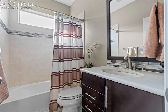 1734 Summerglow Ln, Monument, CO 80132 - bathroom with vanity, toilet, and shower / bath combo