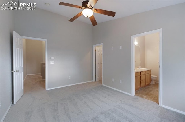 3867 Josephine Hts, Colorado Springs, CO 80906 - unfurnished bedroom with light carpet and ensuite bath