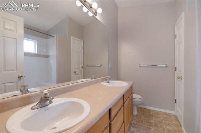 3867 Josephine Hts, Colorado Springs, CO 80906 - full bath featuring double vanity and a tile shower