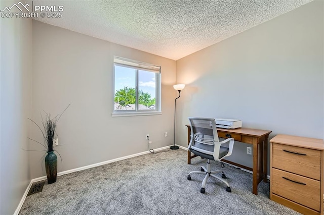 4652 Excalibur Ct, Colorado Springs, CO 80917 - carpeted office with a textured ceiling and baseboards