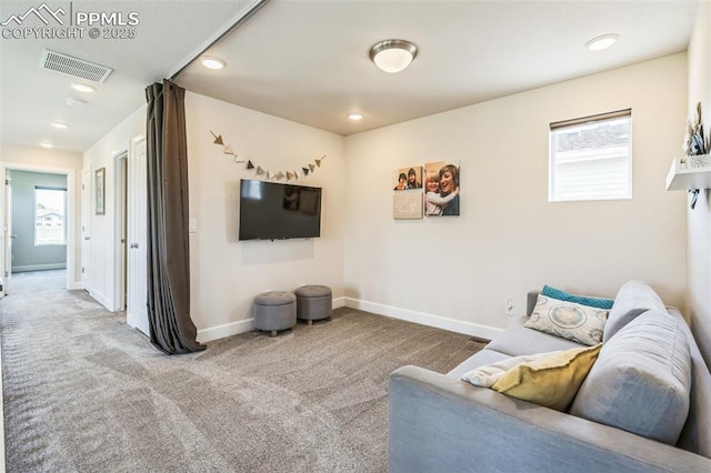 1842 Peak Prairie Ln, Monument, CO 80132 - living area featuring carpet flooring and recessed lighting