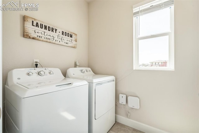 1842 Peak Prairie Ln, Monument, CO 80132 - laundry room featuring washer and clothes dryer and baseboards