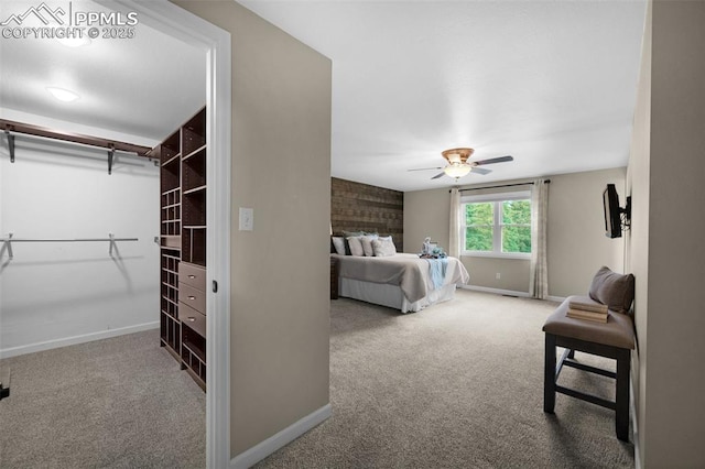 3512 Chico Cir, Colorado Springs, CO 80918 - bedroom with carpet flooring and a ceiling fan