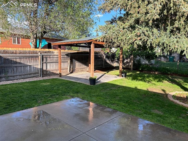 4425 Barkman Cir, Colorado Springs, CO 80916 - view of yard with a patio area and a gazebo