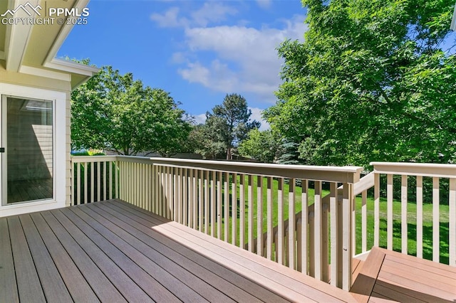 10290 Peach Blossom Trl, Colorado Springs, CO 80920 - deck featuring a yard