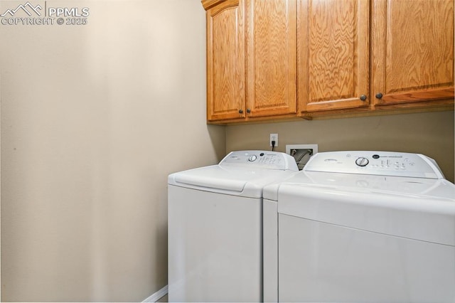 10290 Peach Blossom Trl, Colorado Springs, CO 80920 - laundry room featuring independent washer and dryer and cabinet space