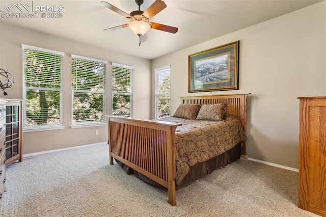 10290 Peach Blossom Trl, Colorado Springs, CO 80920 - carpeted bedroom with baseboards and ceiling fan