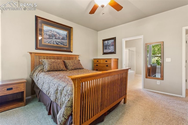 10290 Peach Blossom Trl, Colorado Springs, CO 80920 - carpeted bedroom with baseboards and ceiling fan