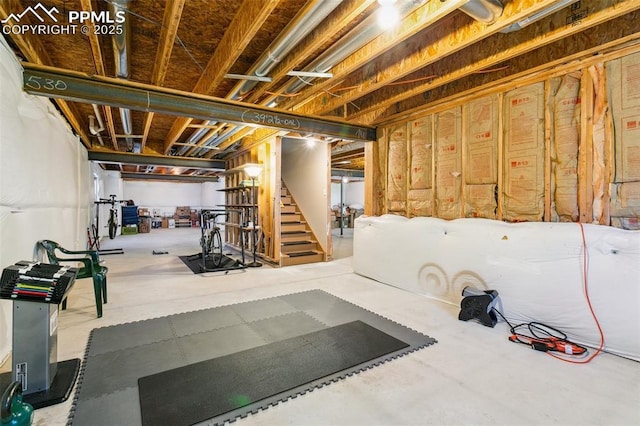 10290 Peach Blossom Trl, Colorado Springs, CO 80920 - unfinished basement featuring stairway
