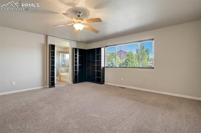 2305 Reed Grass Way, Colorado Springs, CO 80915 - unfurnished room featuring a ceiling fan, carpet floors, baseboards, and a textured ceiling