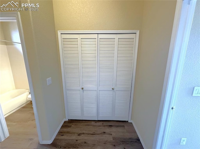 4710 Sand Mountain Pt, Colorado Springs, CO 80923 - detailed view of wood finished floors and a textured wall