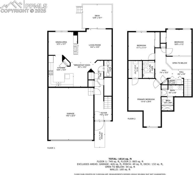 1749 Victorian Pt, Colorado Springs, CO 80905 - view of floor plan / room layout
