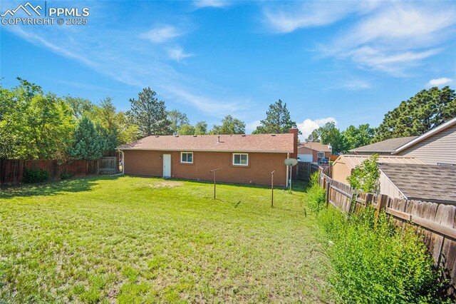 3014 N Moonbeam Cir, Colorado Springs, CO 80916 - rear view of property with a fenced backyard and stucco siding