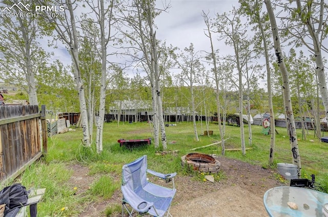 128 W Eaton Ave, Cripple Creek, CO 80813 - view of yard featuring a fire pit