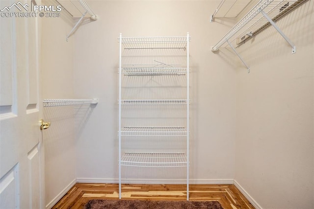 55 Misty Creek Dr, Monument, CO 80132 - walk in closet featuring wood finished floors