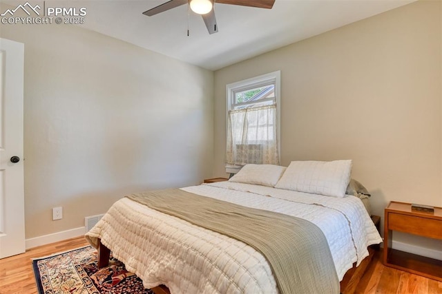 1445 N Foote Ave, Colorado Springs, CO 80909 - bedroom with wood finished floors and ceiling fan
