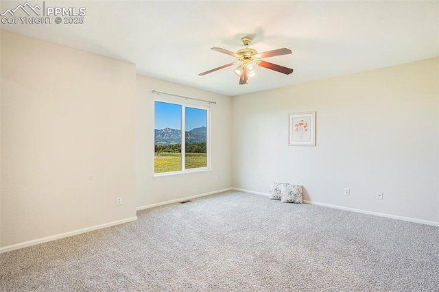 4585 W Jet Wing Cir, Colorado Springs, CO 80916 - carpeted spare room featuring ceiling fan and baseboards