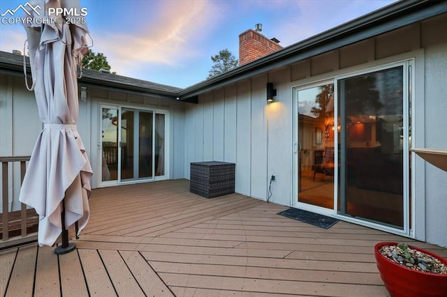 78 Raven Hills Ct, Colorado Springs, CO 80919 - view of deck at dusk