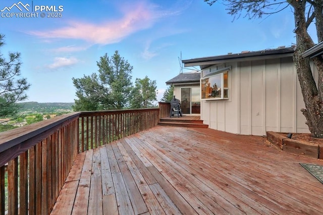 78 Raven Hills Ct, Colorado Springs, CO 80919 - wooden deck featuring a grill