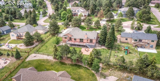 1660 Old Antlers Way, Monument, CO 80132 - aerial view of property's location with nearby suburban area