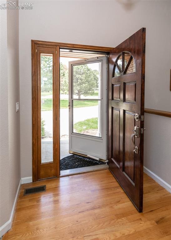 1660 Old Antlers Way, Monument, CO 80132 - entryway featuring light wood-type flooring and baseboards