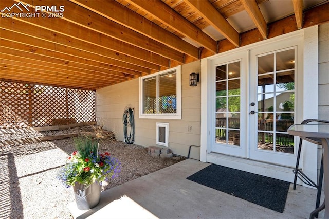 6055 Fescue Dr, Colorado Springs, CO 80923 - view of patio with french doors