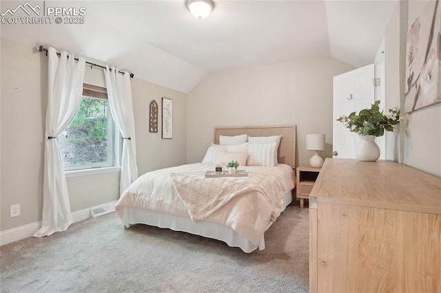 2144 Glenn St, Colorado Springs, CO 80904 - bedroom with lofted ceiling, carpet floors, and baseboards