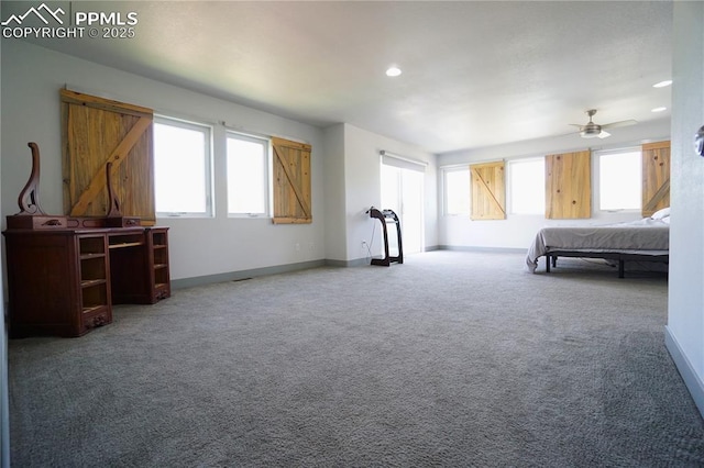1407 Manitou Blvd, Colorado Springs, CO 80904 - bedroom with carpet, multiple windows, and recessed lighting