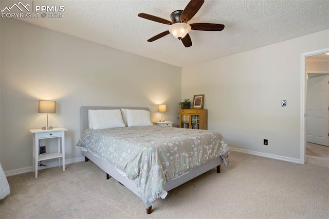 2852 Front Royal Dr, Colorado Springs, CO 80919 - carpeted bedroom featuring a textured ceiling and ceiling fan