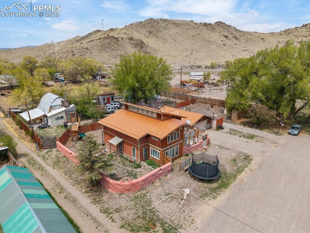 125 1st St, Saguache, CO 81149 - view from above of property with a mountain backdrop