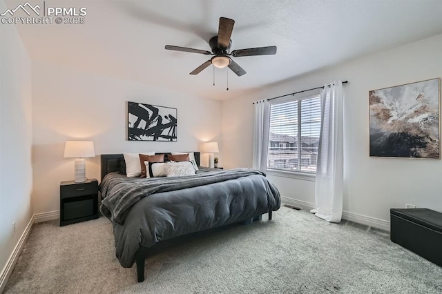1851 Spring Water Pt, Colorado Springs, CO 80908 - bedroom with carpet and a ceiling fan