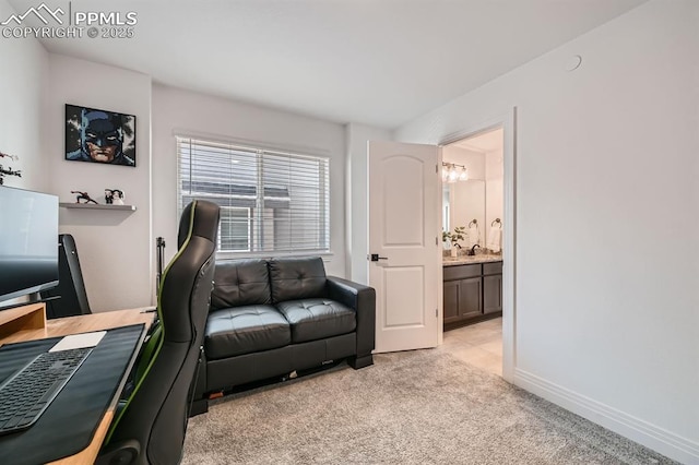 1851 Spring Water Pt, Colorado Springs, CO 80908 - home office with light colored carpet and baseboards
