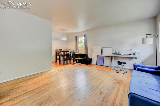 3118 E Ln Salle St, Colorado Springs, CO 80909 - office space with wood finished floors and a chandelier