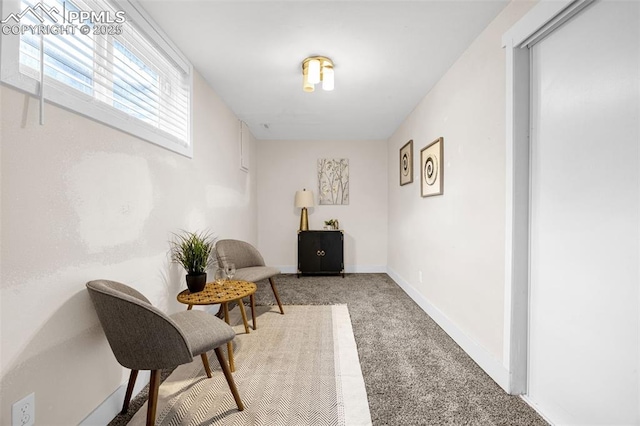 519 Crest St, Fountain, CO 80817 - living area featuring light carpet and baseboards