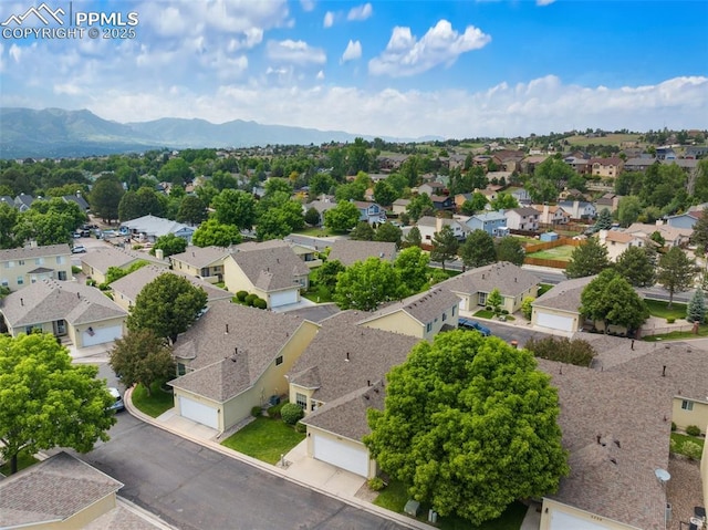 3320 Chestnut Glen Ln, Colorado Springs, CO 80918 - aerial perspective of suburban area featuring a mountain backdrop