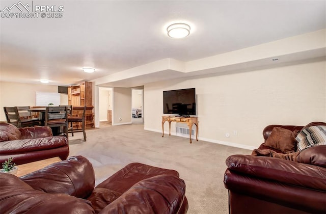 10702 Black Kettle Way, Colorado Springs, CO 80908 - living room featuring carpet floors and baseboards