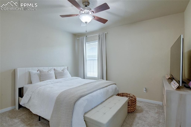 2485 Falkirk Dr, Colorado Springs, CO 80910 - carpeted bedroom with baseboards and ceiling fan