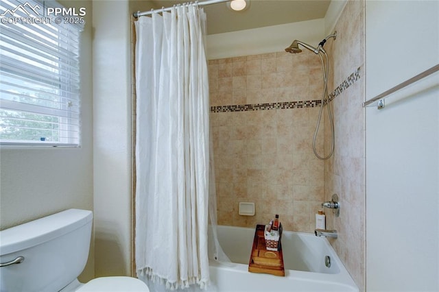2485 Falkirk Dr, Colorado Springs, CO 80910 - bathroom featuring toilet and shower / bath combo