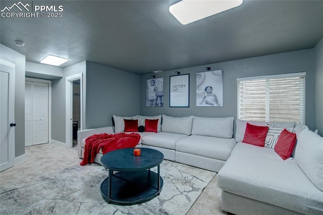 2485 Falkirk Dr, Colorado Springs, CO 80910 - living area featuring baseboards and carpet flooring